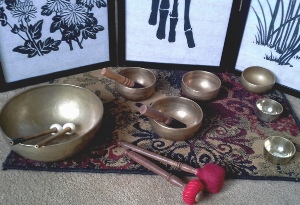 Sound healing singing bowls